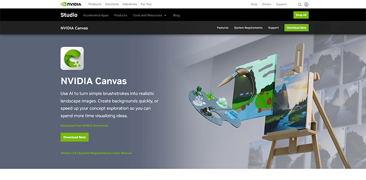 NVIDIA Canvas -Turn Simple Brushstrokes into Realistic Images with AI