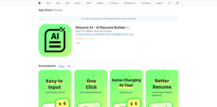 Resume AI-AI-Resume-Builder-on-the-App-Store