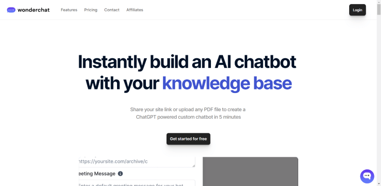 wonderchat.io-Build-an-AI-Chatbot