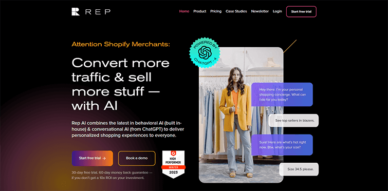 Rep AI-ecommerce chatbot