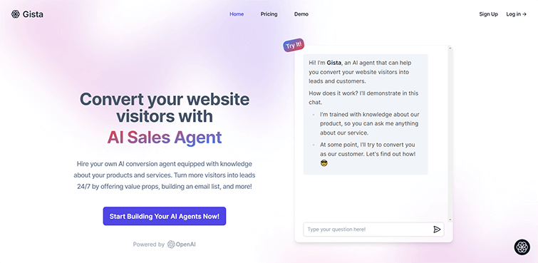 Gista AI-Conversion-Agent-for-your-websites