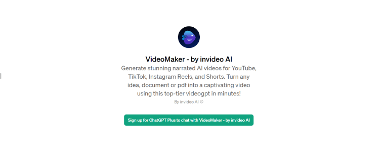 VideoMaker by invideo AI-home