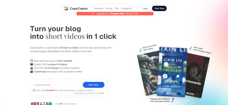 CopyCopter-·-AI-powered-Text-to-Video-Generation-Tool