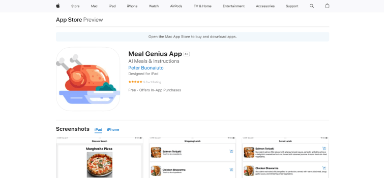 Meal Genius App-on-the-App-Store