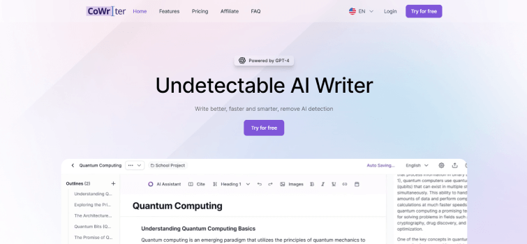 CoWriter AI-Best-AI-Copilot-for-Smart-Writing