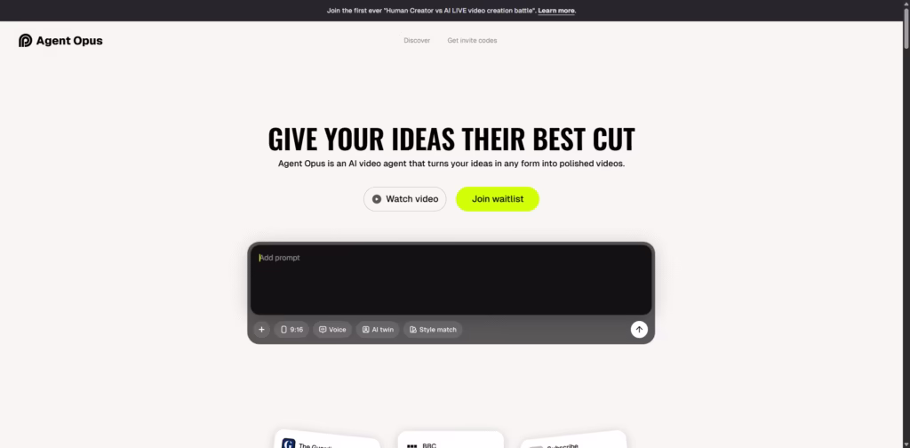 Agent Opus AI-Video-Generator-for-Social-Media
