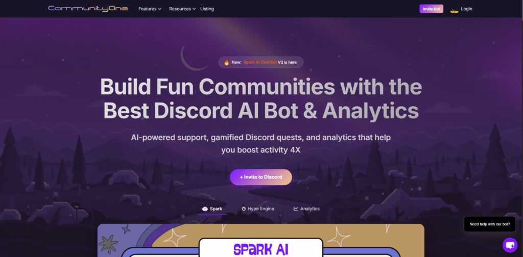 Best-Discord-AI-Bot-Advanced-Analytics-Dashboard- CommunityOne