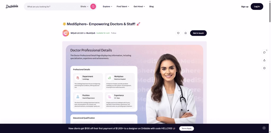 MediSphere –-Empowering-Doctors-Staff-by-MQoS-UI-UX-for-MultiQoS-on-Dribbble