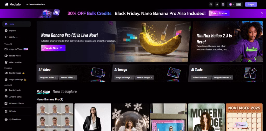 Media AI Generator -Free-Online-AI-Video-Image-Audio-Tools
