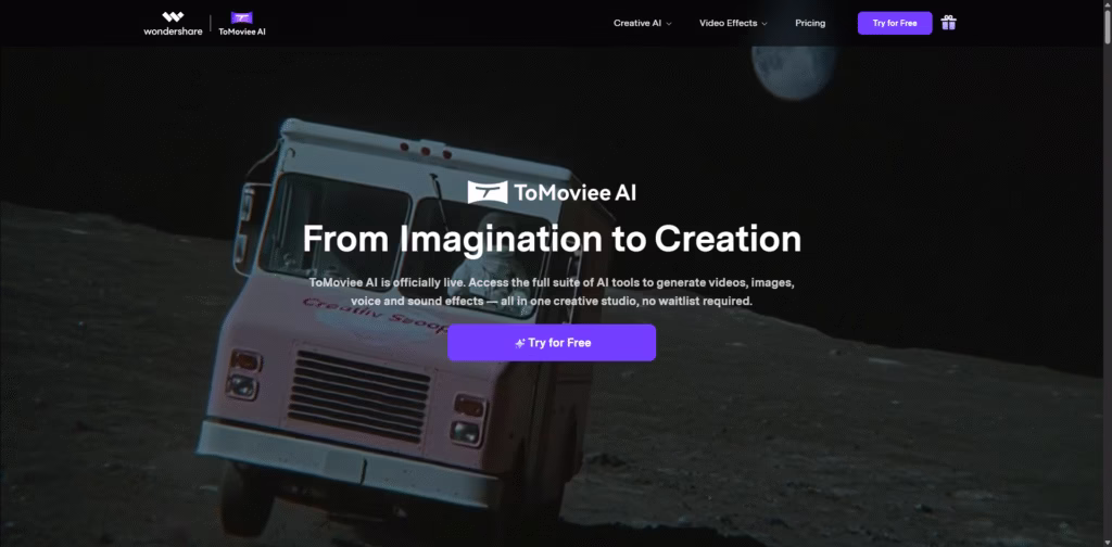 ToMoviee AI-–-Your-All-in-One-AI-Creative-Studio