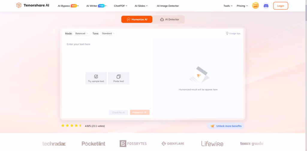 Free-Undetectable-AI-AI-Detector-AI-Humanizer- Tenorshare AI Bypass