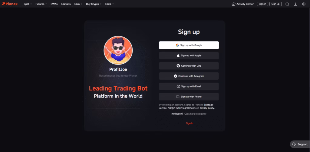 Start-Pionex-Trading-Bot-for-Free- Pionex