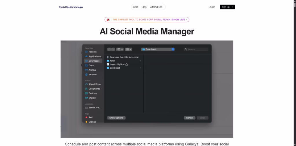 AI-Social-Media-Scheduler-lan-Post-Automate with Galaxyz