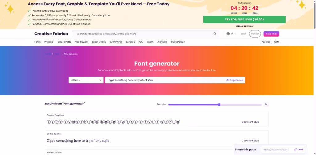 Fancy-Text-Font-Generator-Design-𝓬𝓸𝓹𝔂-𝓪𝓷𝓭-𝓹𝓪𝓼𝓽𝓮-all-your-fancy-texts-with - Creative Fabrica Font Generator