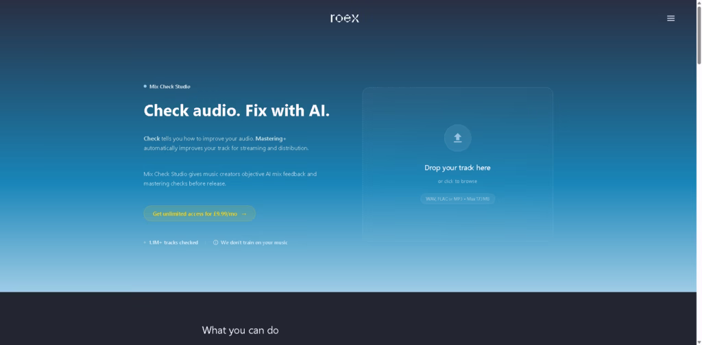 Mix Check Studio - AI-Mix-Feedback-and-Mastering-CheckS
