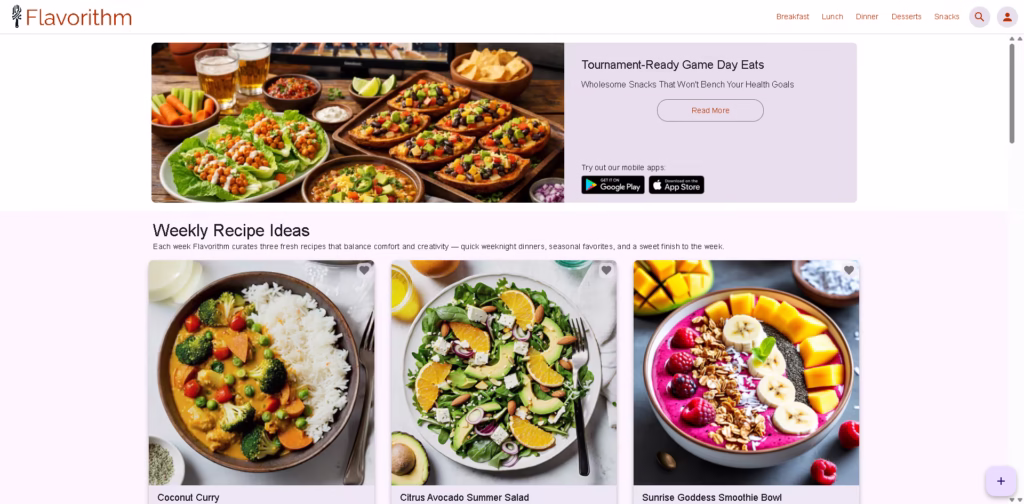 Flavorithm- Weekly-Curated-Recipes
