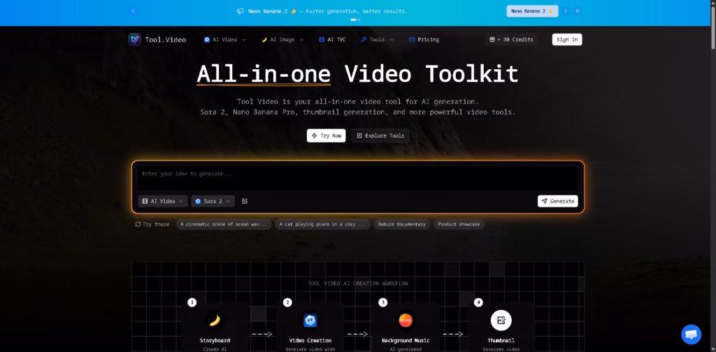 Tool.Video -AI-Video-Generation-Toolkit-API-Video-Tool