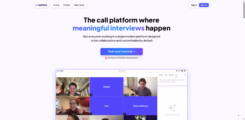 UpMeet -Where-meaningful-calls-happen