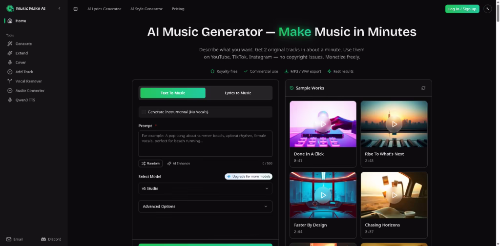 Music Make AI -Free-AI-Music-Generator-4-Songs-Free