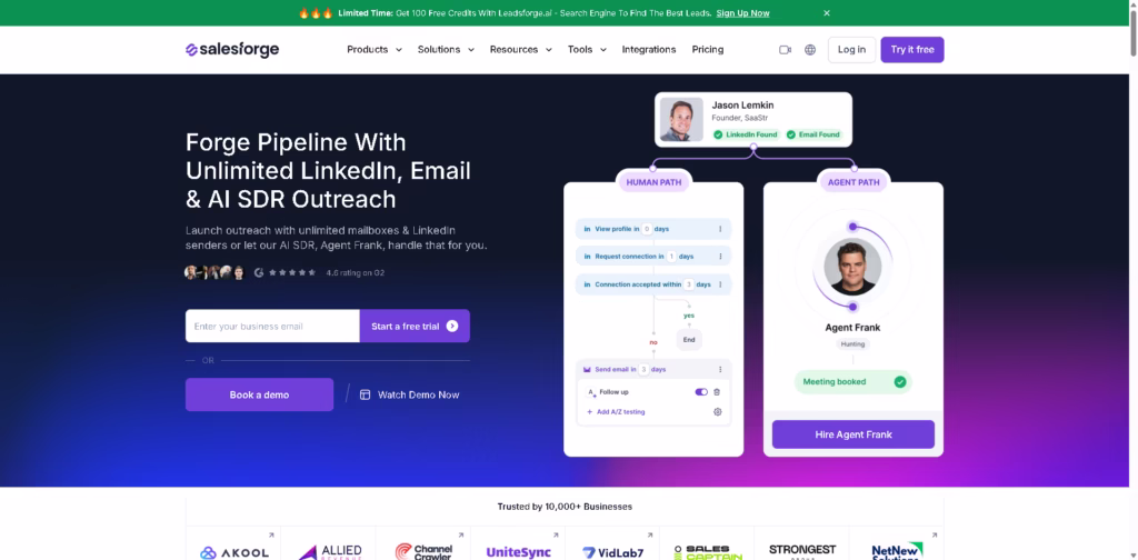 Salesforge -Forge-Pipeline-With-Unlimited-LinkedIn-Email-AI-SDR-Outreach
