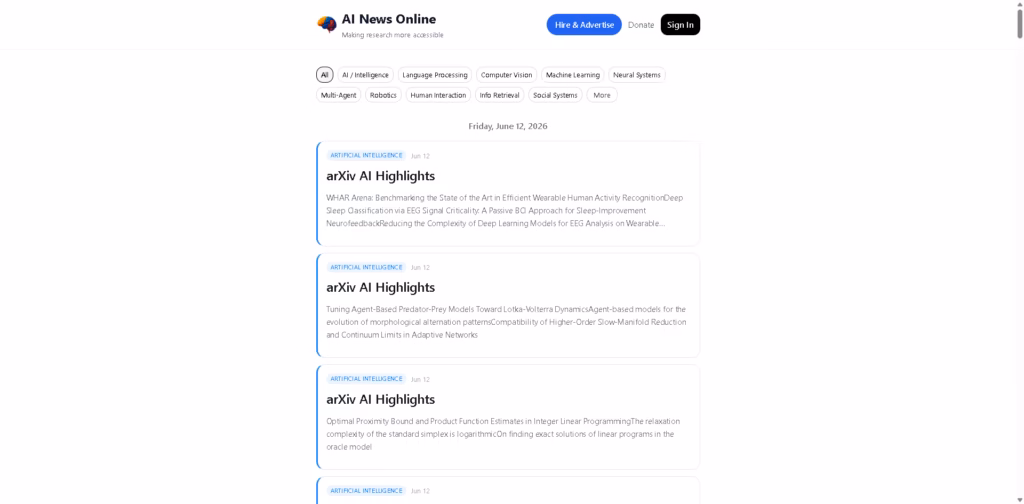 AI News Online -–-Daily-AI-Research-News-AI-News-Online