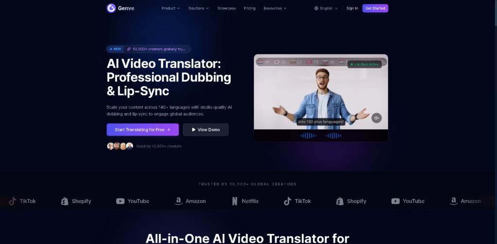 AI-Video-Translator-Dubbing-with-Lip-Sync- Genve AI