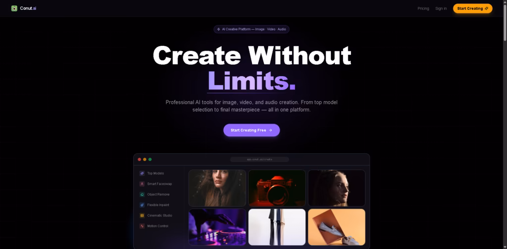 Conut.ai -·-AI-Image-Video-Generation-Platform