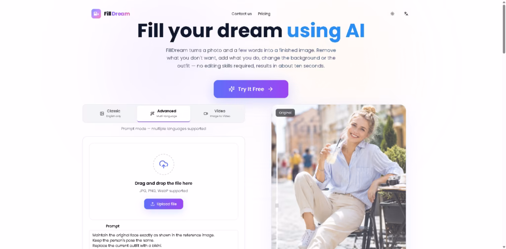 FillDream -Modify-outfits-with-advanced-AI-technology