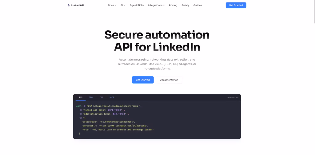 AI sales automation - Linked API
