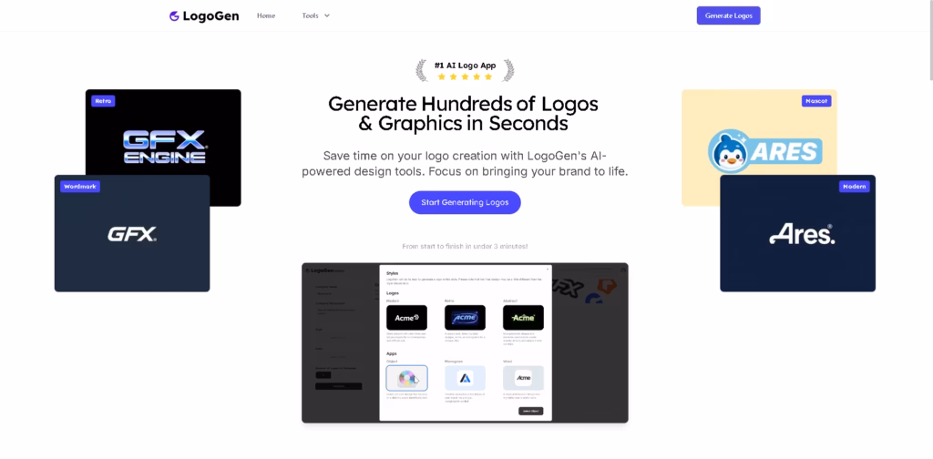 LogoGen -The-1-AI-Logo-Generator-for-Professional-Logos-and-Graphics-generated-instantly