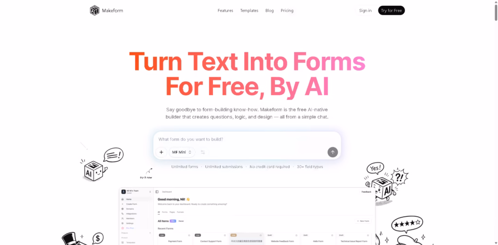 Makeform -Free-AI-Form-Builder