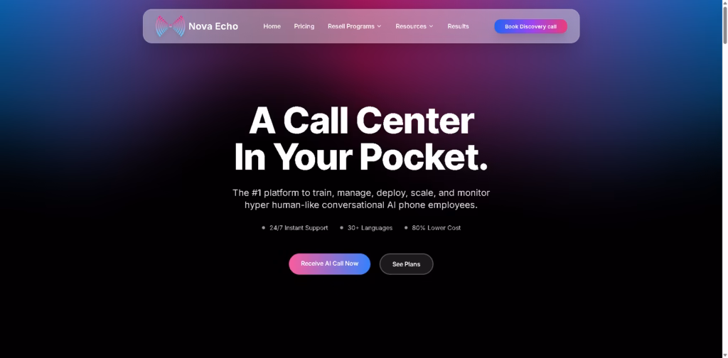 Nova Echo AI -The-Most-Advanced-AI-Employees-For-Phone-Calls