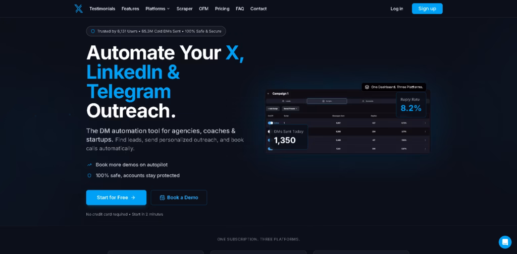 Xreacher -X-LinkedIn-Telegram-Outreach-from-One-Dashboard