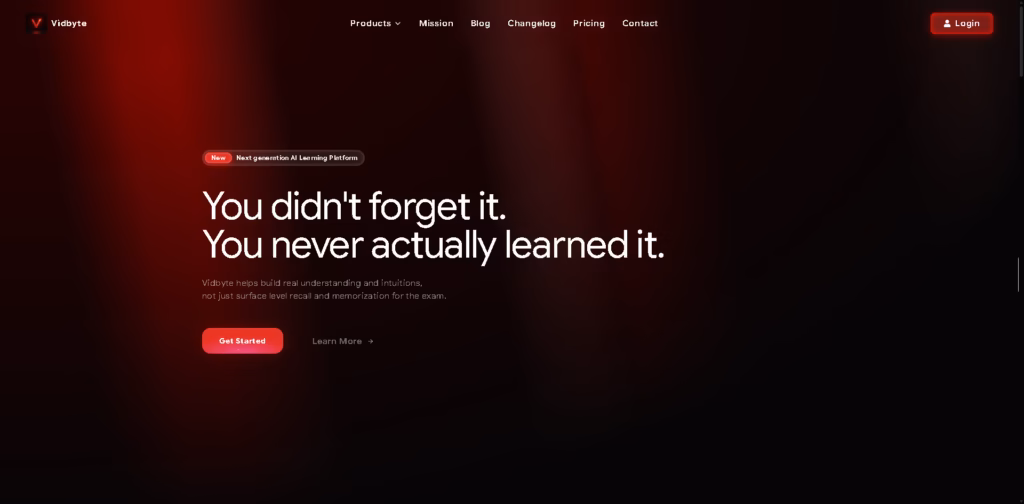 AI-Learning-Platform-for-Active-Recall-and-Mastery- Vidbyte