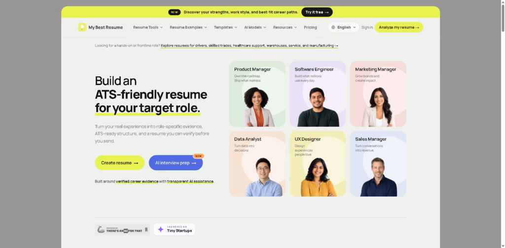 My Best Resume-for-Your-Target-Role-My-Best-Resume - MyBestResume.ai