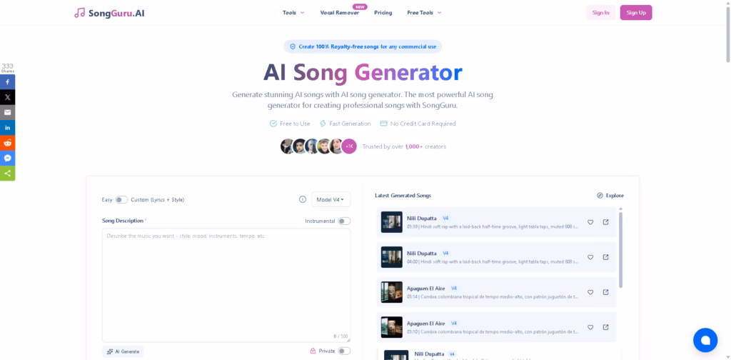 AI-Song-Generator-Create-Music-with-AI-SongGuru.AI
