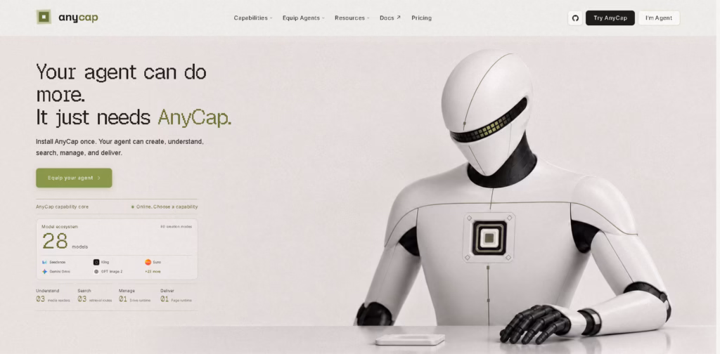 AnyCap AI-Agent-Capabilities-Through-One-CLI