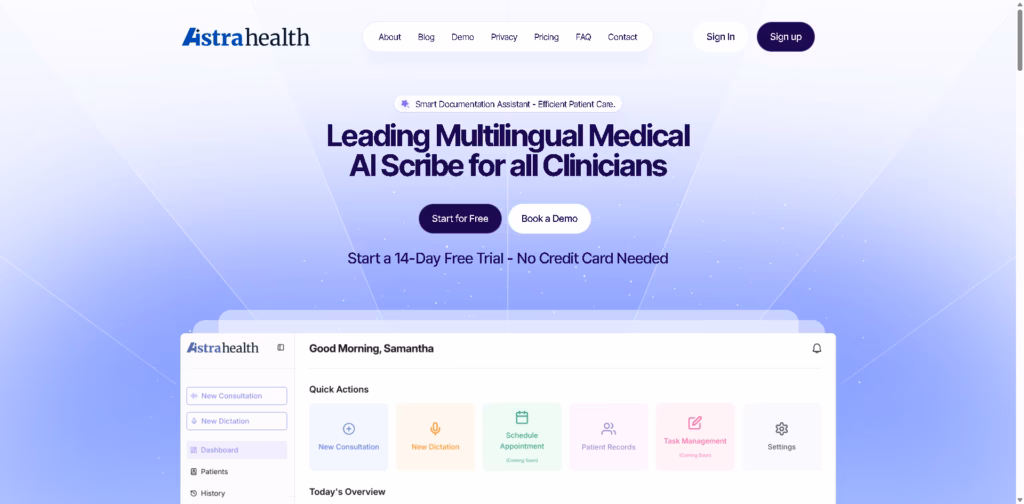 Astra Health-Australia-s-Best-AI-Scribe-for-all- Clinicians