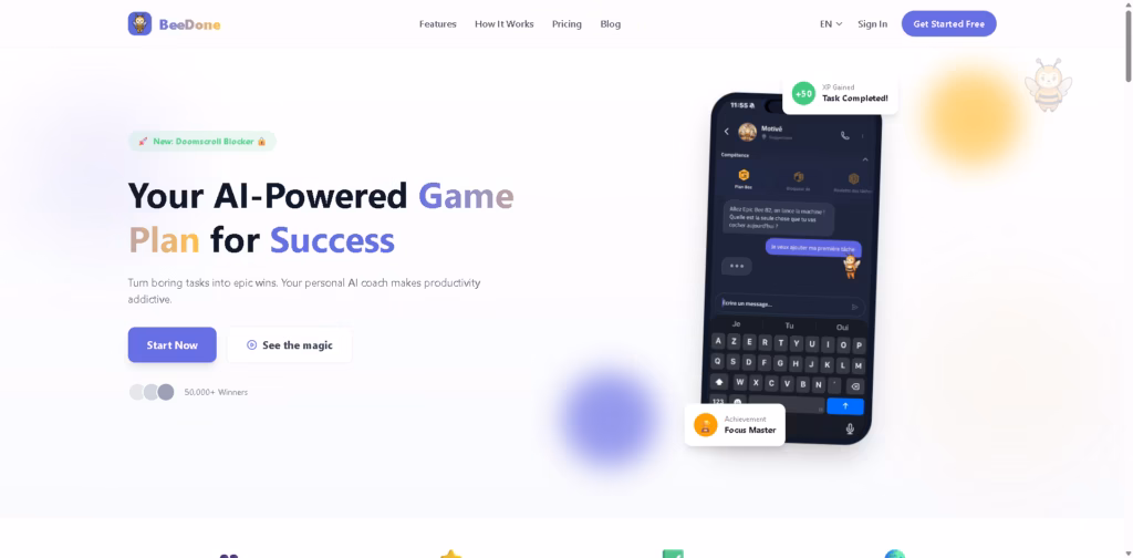 BeeDone -Your-AI-Productivity-Game-Turn-Tasks-Into-Wins