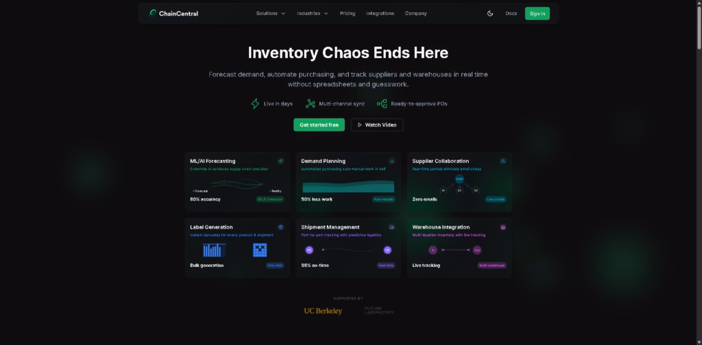 ChainCentral AI-Powered-Supply-Chain-Management-Platform