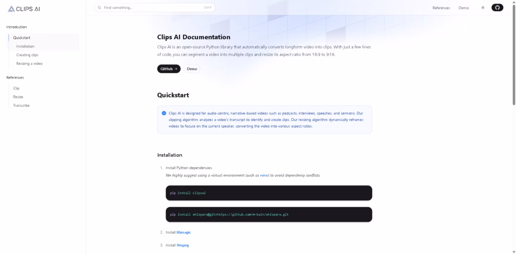 Clips AI-AI-Video-Repurposing-for-Developers