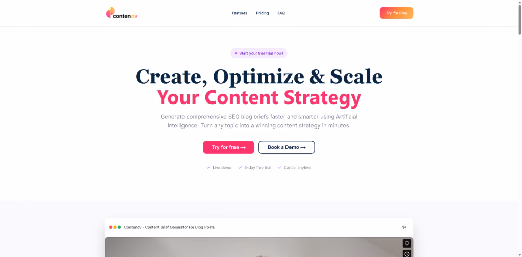 Contenov-AI-Blog-Content-Brief-Generator