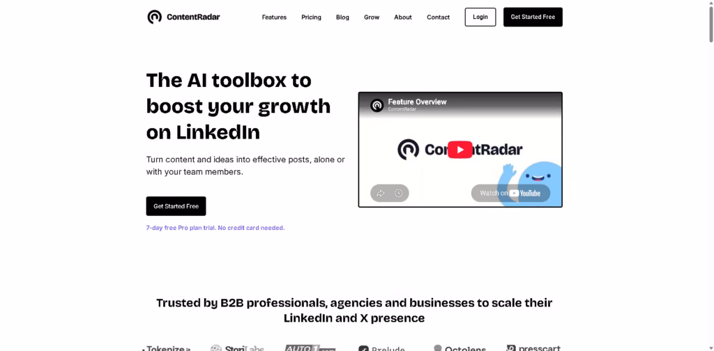 ContentRadar for LinkedIn marketing