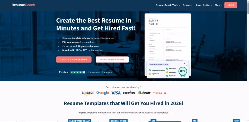Create-a-Professional-Resume-in-Minutes- ResumeCoach