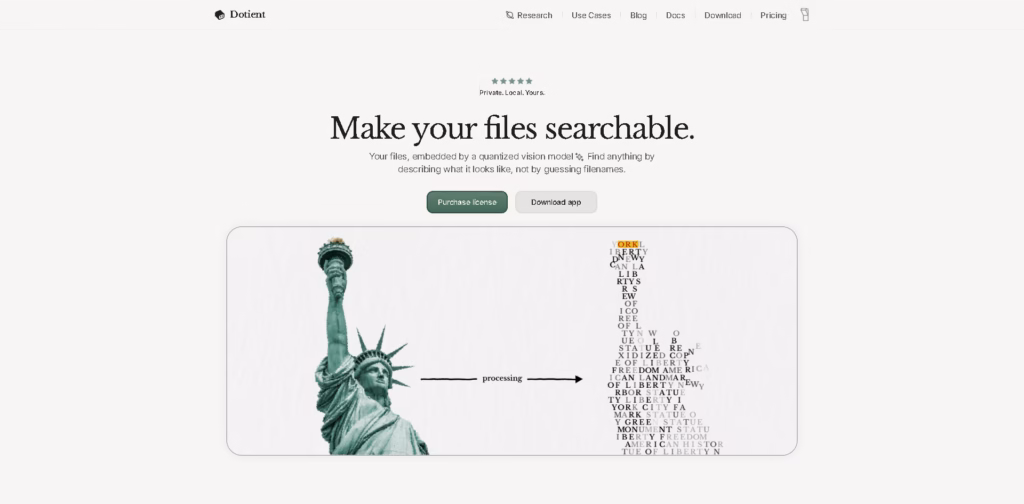 Dotient AI visual search software