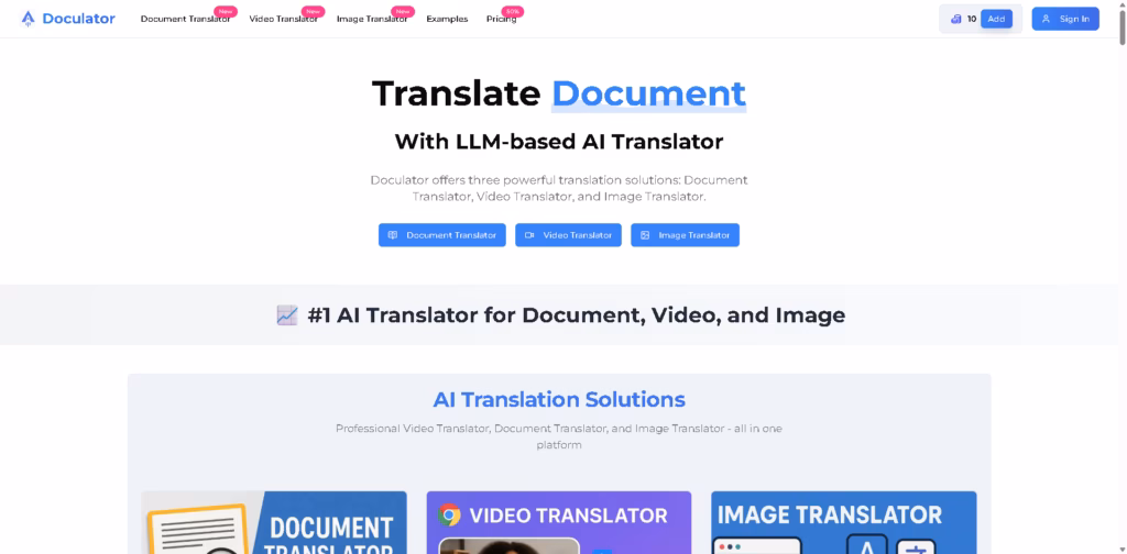 Free-AI-Document-Translator-Image-Translator-Video-Translator- Doculator