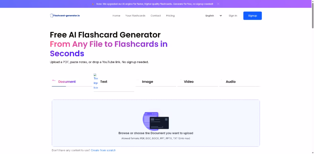 Flashcard Generator - Free-AI-Flashcard-Generator-Make-Flashcards-from-PDF-Notes-Video