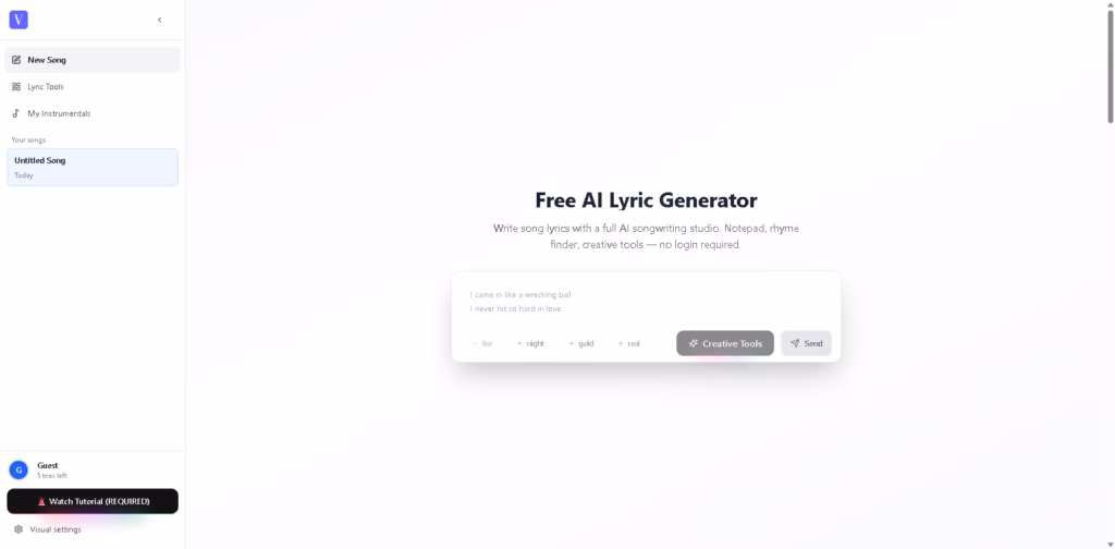 Free-AI-Lyric-Generator -Write-Song-Lyrics-Instantly-Versebly