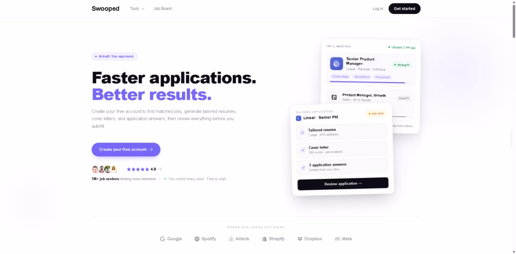 Free-AI-Resume-Builder-Job-Search-Platform-Swooped