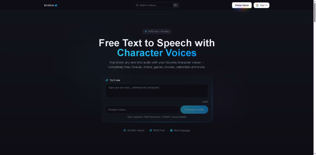 Free-Text-to-Speech-20-000-Character-Voices-cvoice.ai